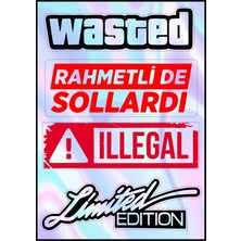 Rebon Moto Design Motosiklet Hologram Çoklu Sticker 11
