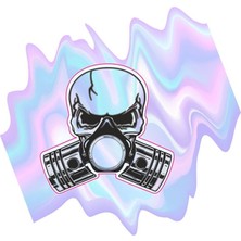 Rebon Moto Design Motosiklet Grenaj Ekipman Hologram Sticker 10'lu Paket 21