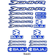 Rebon Moto Design Dominar Uyumlu A4 Çoklu Sticker Seti 06