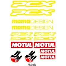 Rebon Moto Design Pcx Uyumlu A4 Çoklu Sticker Seti 03