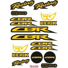Rebon Moto Design Cbr Uyumlu A4 Çoklu Sticker Seti Model 4