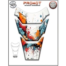 Rebon Moto Design Universal Motosiklet Tank Pad 3D Sticker 0388