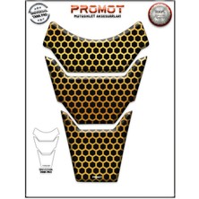 Rebon Moto Design Universal Motosiklet Tank Pad 3D Sticker 0391