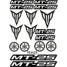Rebon Moto Design MT25 Uyumlu A4 Çoklu Sticker Seti 01