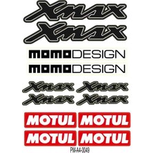 Rebon Moto Design Xmax Uyumlu A4 Çoklu Sticker Seti 02