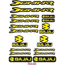 Rebon Moto Design Dominar Uyumlu A4 Çoklu Sticker Seti 04