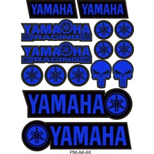 Rebon Moto Design Yamaha Uyumlu A4 Çoklu Sticker Seti 03