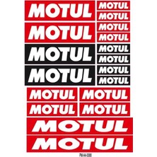 Rebon Moto Design Motosiklet Sponsor Motul Tasarım A4 Çoklu Sticker Seti