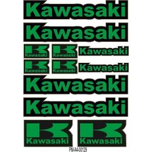 Rebon Moto Design Kawasakı Tasarım A4 Çoklu Sticker Seti