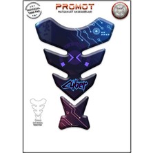 Rebon Moto Design Universal Motosiklet Tank Pad 3D Sticker 0032