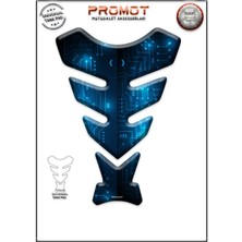 Rebon Moto Design Universal Motosiklet Tank Pad 3D Sticker 0040