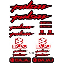 Rebon Moto Design Pulsar Uyumlu A4 Çoklu Sticker Seti 02