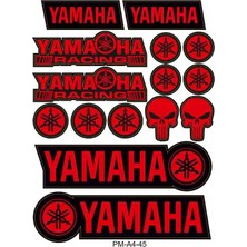 Rebon Moto Design Yamaha Uyumlu A4 Çoklu Sticker Seti 02