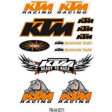Rebon Moto Design Ktm Tasarım A4 Çoklu Sticker Seti