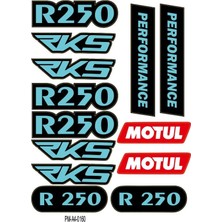 Rebon Moto Design R250 Tasarım A4 Çoklu Sticker Seti 01