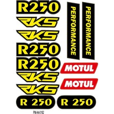 Rebon Moto Design R250 Tasarım A4 Çoklu Sticker Seti 03