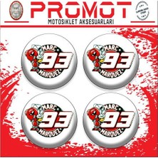 Rebon Moto Design 93 Tasarım Damla Sticker (4cm-4 Adet)