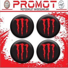 Rebon Moto Design Monster Tasarım Damla Sticker (4cm-4 Adet) 04