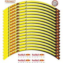 Rebon Moto Design Redbull Tasarım Motosiklet Jant Şeridi Model 9