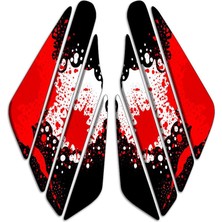 Rebon Moto Design Universal Motosiklet Yan Pad 3D Sticker 013
