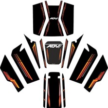 Rebon Moto Design Honda Adv 350 Uyumlu Tank Pad Full Set 05