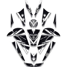 Rebon Moto Design Yamaha MT25 Uyumlu Tank Pad Full Set Beyaz