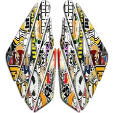 Rebon Moto Design Universal Motosiklet Yan Pad 3D Sticker 024