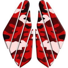 Rebon Moto Design Universal Motosiklet Yan Pad 3D Sticker 026