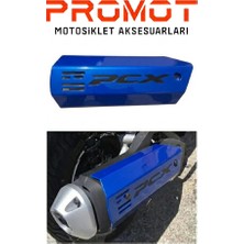 Rebon Moto Design Pcx Uyumlu Egzoz Koruma Mavi Renk 2021-2026