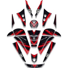 Rebon Moto Design Yamaha MT25 Uyumlu Tank Pad Full Set Kırmızı