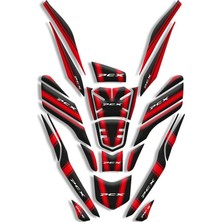 Rebon Moto Design Pcx Uyumlu 26 Parça Tank Pad Full Set (2021-2024) Kırmızı