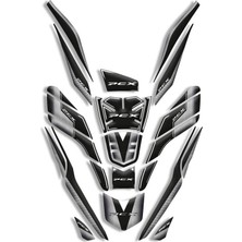 Rebon Moto Design Pcx Uyumlu 26 Parça Tank Pad Full Set (2021-2024) Beyaz Petek