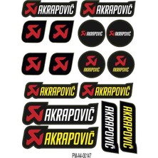 Rebon Moto Design Motosiklet Akrapovıc Sponsor Tasarım A4 Çoklu Sticker Seti