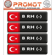 Rebon Moto Design Kan Grubu 3D Sticker 4'lü Set 004