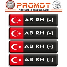 Rebon Moto Design Kan Grubu 3D Sticker 4'lü Set 006