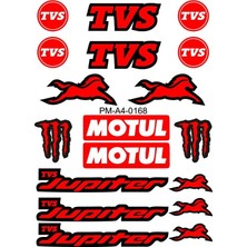 Rebon Moto Design Jüpiter Tasarım A4 Çoklu Sticker Seti 01