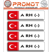 Rebon Moto Design Kan Grubu 3D Sticker 4'lü Set 010