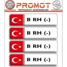 Rebon Moto Design Kan Grubu 3D Sticker 4'lü Set 012