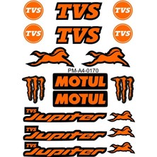 Rebon Moto Design Jüpiter Tasarım A4 Çoklu Sticker Seti 03