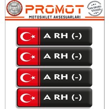 Rebon Moto Design Kan Grubu 3D Sticker 4'lü Set 002