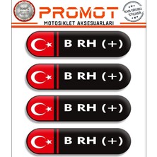Rebon Moto Design Kan Grubu 3D Sticker 4'lü Set 019