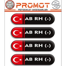 Rebon Moto Design Kan Grubu 3D Sticker 4'lü Set 022