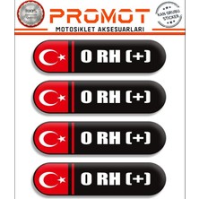 Rebon Moto Design Kan Grubu 3D Sticker 4'lü Set 023