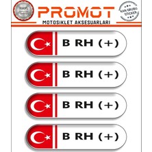 Rebon Moto Design Kan Grubu 3D Sticker 4'lü Set 027