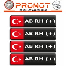Rebon Moto Design Kan Grubu 3D Sticker 4'lü Set 005
