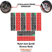 Rebon Moto Design Rulet Jant Şeridi Kırmızı