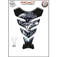 Rebon Moto Design Universal Motosiklet Tank Pad 3D Sticker 0026