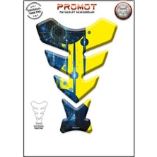 Rebon Moto Design Universal Motosiklet Tank Pad 3D Sticker 0037