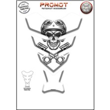 Rebon Moto Design Universal Motosiklet Tank Pad 3D Sticker 0053