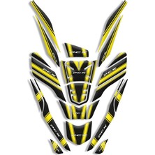 Rebon Moto Design Pcx Uyumlu 26 Parça Tank Pad Full Set (2021-2024) Sarı